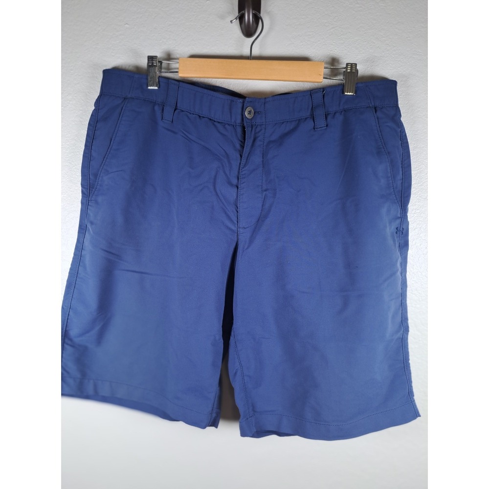 Under Armour Mens Golf Shorts Navy Blue Loose Fit Performance Size 40